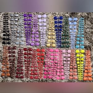 Set of 24 Fake, Press on Toenails